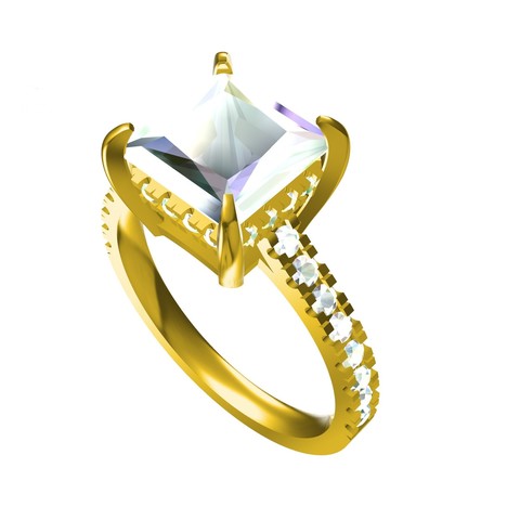 jeaelry 3d cad model wedding ring jewelry stl engagement fashion exclusive design 3D print model - Mito3D