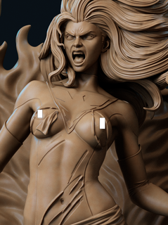 vaquero gris fénix nsfw 3d impresión Arte heroe superhéroe cómic súper personaje hembra estatua X Men héroe esculturas 3d print model - Mito3D