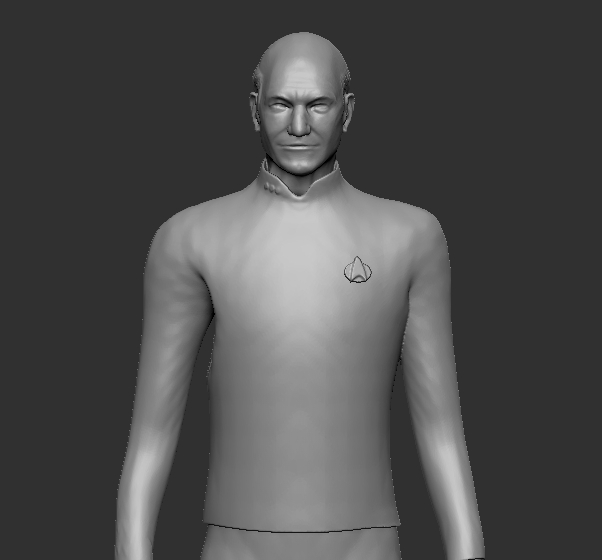 jean luc Picard étoile randonnée figure 3D print model - Mito3D