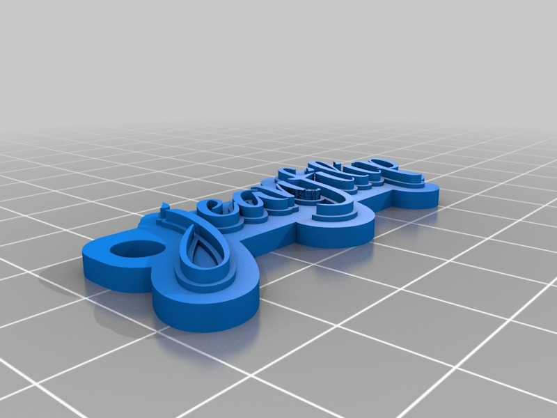 jeanfilp portachiavi personalizzato Portachiavi 3D print model - Mito3D