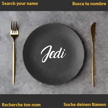 jedi name banquet wedding communion dinner plate table decoration tablename 3d print model - Mito3D