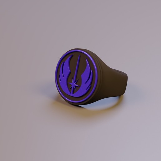Jedi Caballero orden joyería joya estrella guerras anillo Chevaliere 3D print model - Mito3D
