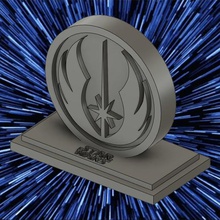 jedi logo base game star wars darth veider luke skywalker oviwan joda maul 3d print model - Mito3D