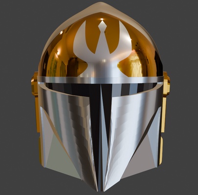 jedi mandaloriano casco guerra galaxias personalizado 3d print model - Mito3D