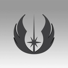 jedi order galactic empire symbol logo game other diy hobby sign wars star alliance rebel 3d print model - Mito3D