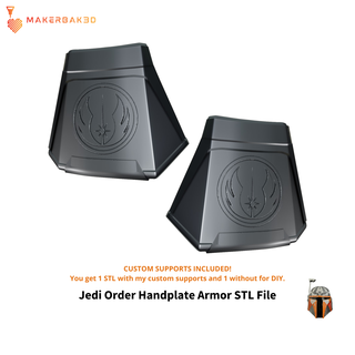 jedi order hand armor sigil signet emblem symbol starwars mandalorian plate mythosaur cosplay costume handplate guard 3d print model - Mito3D