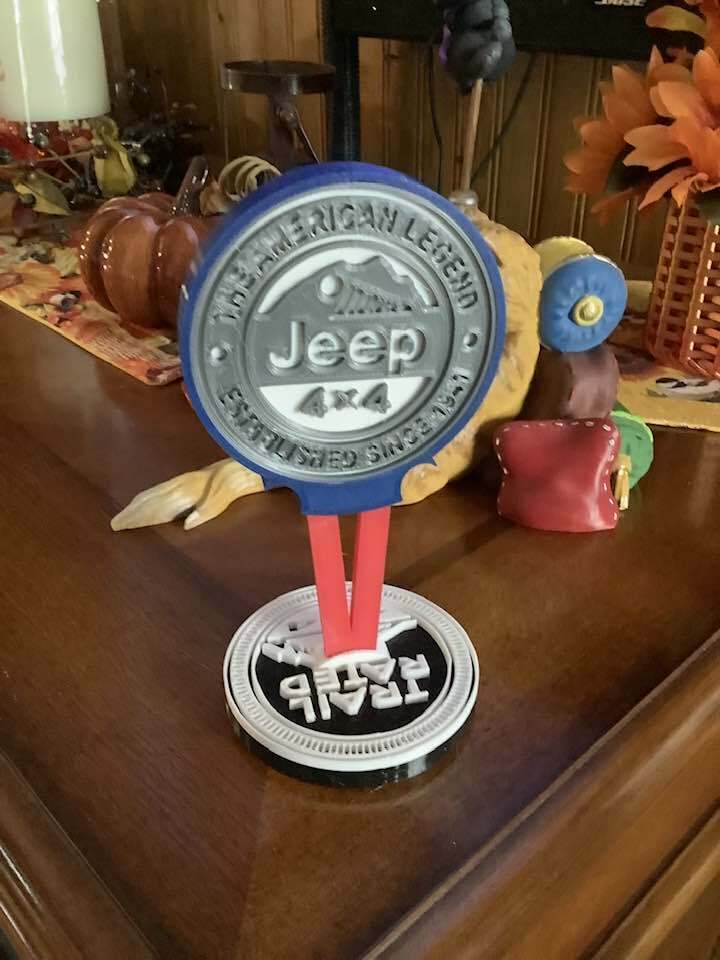 jeep sentiero valutato cartello 3D print model - Mito3D