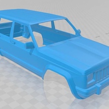 jeep cherokee 1990 imprimible cuerpo del coche juego 1-32 1-24 1-18 1-14 1-10 la deriva rastreador miniz shell de control hobby radio rc tamiya scalextric ranura el 3d print model - Mito3D