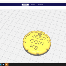 jeep coin ks gadget 3d print model - Mito3D