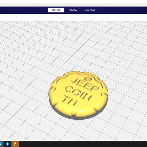 jeep coin tn gadget 3D print model - Mito3D