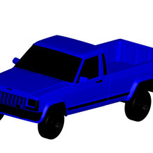 jeep comanche 3d print model - Mito3D