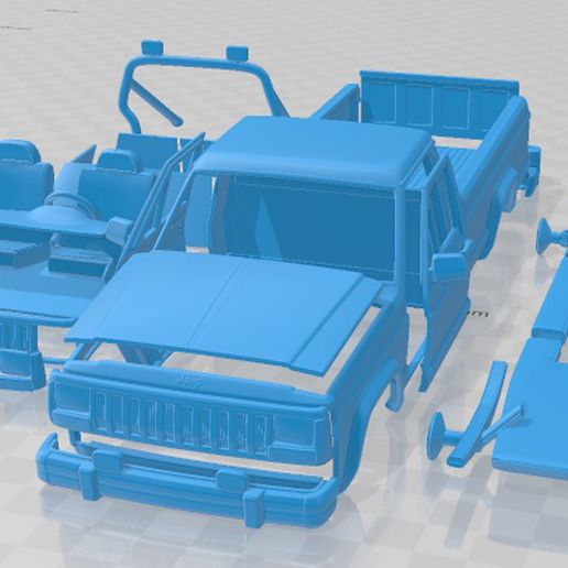jeep comanche mj 1984 printable car 3D print model - Mito3D