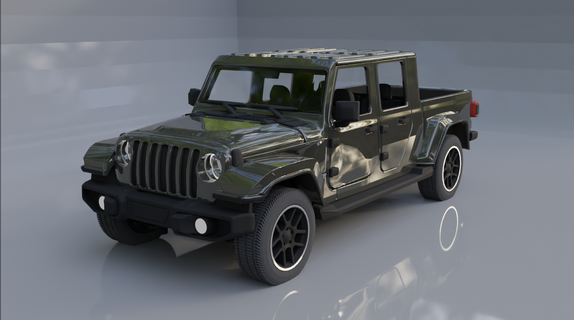 jeep Gladiatore macchina veicolo arte 3d stampabile facile 1 24 3d print model - Mito3D