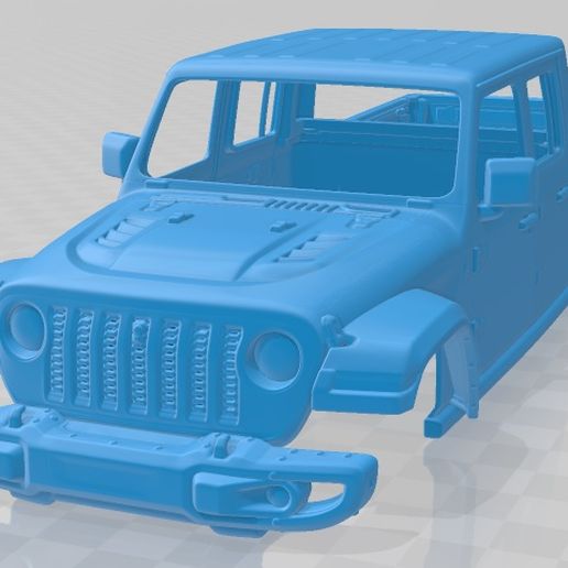 jipe gladiador 2020 imprimível corpo carro jogos fenda escalextrico Tamiya rc miniz passatempo micro 3D print model - Mito3D