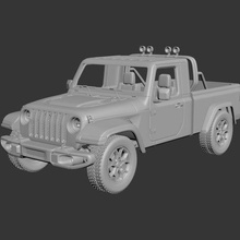 jeep gladiator two-door car cars hobby american auto automotive pickup wheel truck offroad model printcar print drive rc toy plastic 1:10 1:12 1:18 1:24 1:25 1:32 1:43 3d print model - Mito3D