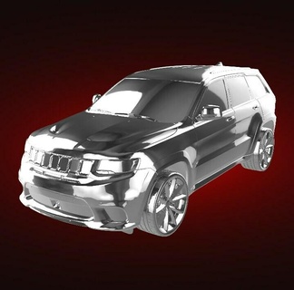 jipe Cherokee trackhawk casa SUV automóvel carro veículo comício raça Esportes derby Super gt 3d print model - Mito3D