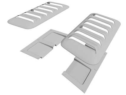 jeep grand cherokee zj 1998 59l hood scoop vent louvers pair high poly upgrade 59 3d print model - Mito3D