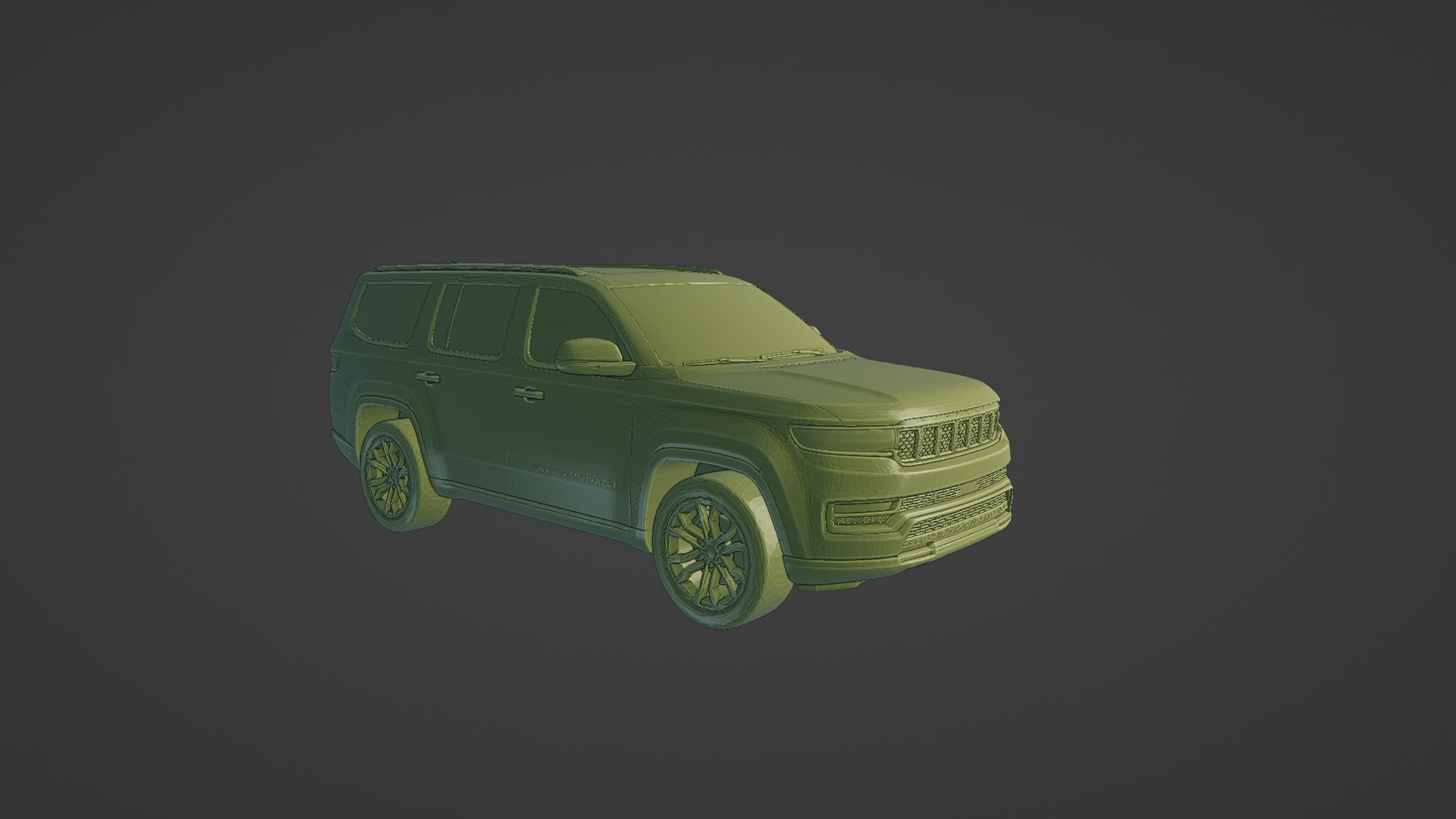 jeep grandiose wagoneer 2022 2021 2023 2024 Etats Unis américain lourd gros SUV cherokee wagon route luxe norme voiture 3D print model - Mito3D