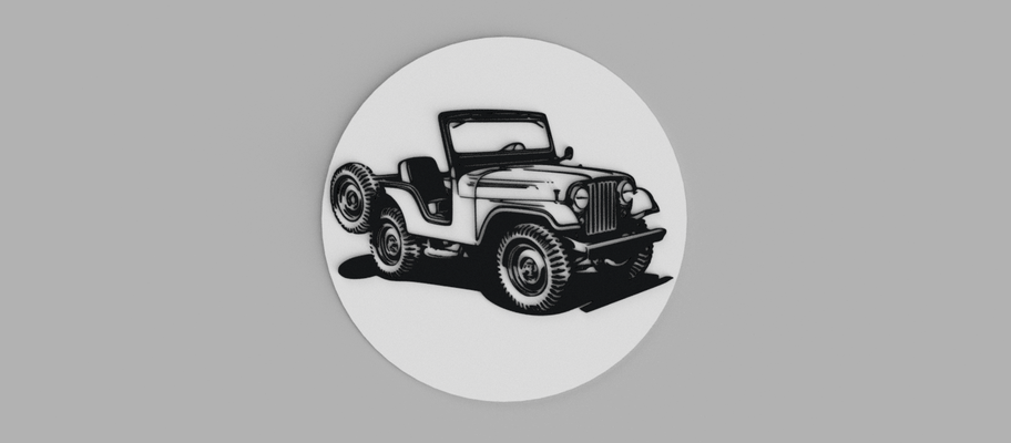 jeep ika coasters 3d print model - Mito3D