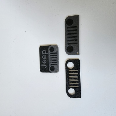 jeep keychains wrangler life grill keychain logo 3d print model - Mito3D