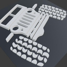 jeep logo gadget wall 3d print model - Mito3D