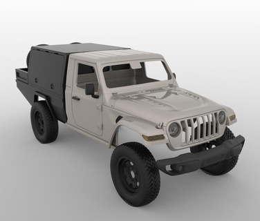 jeep route j6 campeur stl modèle 3d impression axial 3dprint rc 3dmodel trx4 gladiateur 3d print model - Mito3D