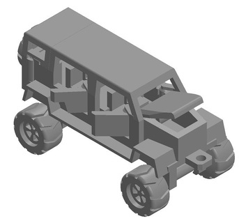 jeep type véhicule hummer 4x4 3d print model - Mito3D