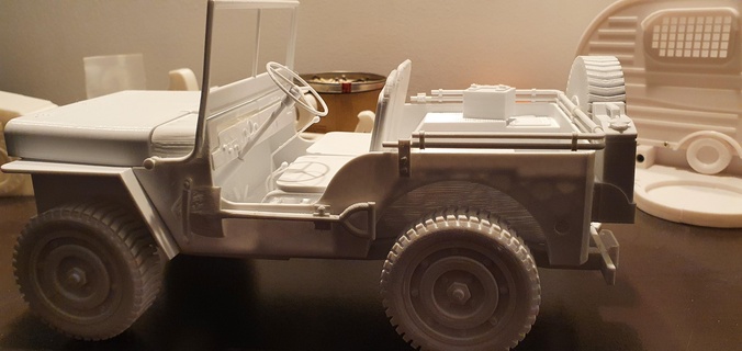 jeep Willys 3d print model - Mito3D