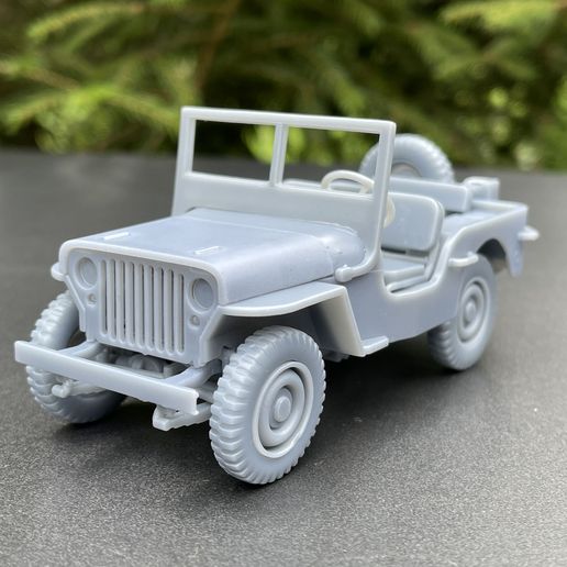 jeep Willys détaillé 1 35 échelle modèle trousse Guerre mondiale armée camion voiture Assemblée guerre 3D print model - Mito3D