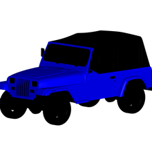jeep cow boy 3d print model - Mito3D