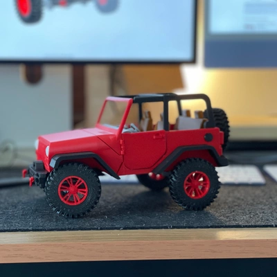 jeep wrangler 240mm größe 3d print model - Mito3D