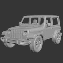 jipe wrangler 2door 2022 jogos carro carros passatempo americano auto automotivo roda caminhão estrada resina rcbody modelo printcar impressão dirigir rc brinquedo 3d print model - Mito3D