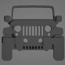 jeep wrangler key ring jewelry jk keyring 4x4 3d print model - Mito3D