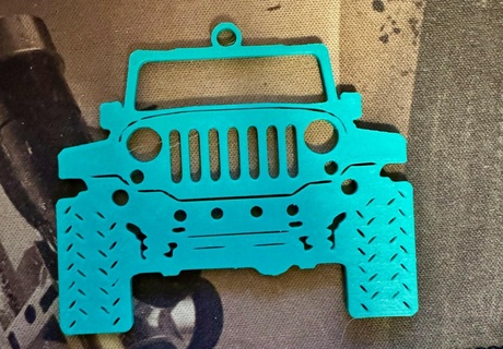 jeep cow boy off road porte clés 3d print model - Mito3D