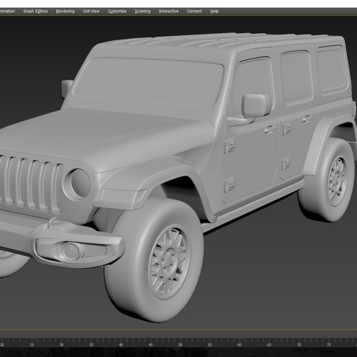 jeep wrangler unlimited 2019 Spiel Auto Autos hobby american auto automotive unbegrenzt LKW Modell printcar drucken - Laufwerk Rad 3D print model - Mito3D