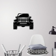jeep wrangler wall decoration art vehicles indoor home 3d 2d cars 3d print model - Mito3D