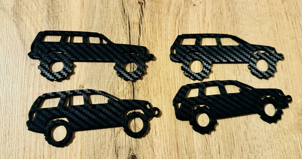 jeep xj zj wj wk off-road keychain 3d print model - Mito3D