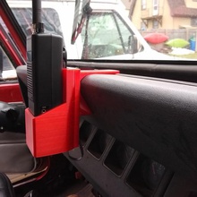 jeep yj - uniden handheld cb dash mount holder various automotive 3d print model - Mito3D