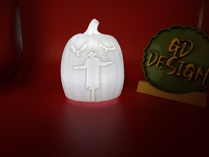jeepers creepers halloween pumpkin light tealight reading party nightlight office kids room art decor man cave shed scary 3d print model - Mito3D