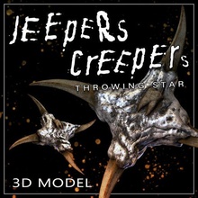 jeepers creepers throwing star 3d print model - Mito3D