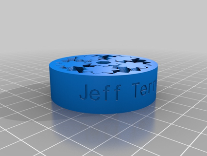 jeff's gear bearing text customized mechanical toys 3d print model - Mito3D