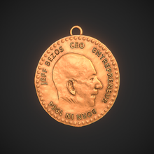 Jeff Bezos medalhão joalheria empreendedor 1964 3d print model - Mito3D