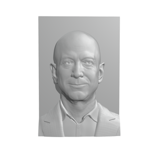 Jeff bezos anima el anatomi şekil vermek heykel zbrush Blueorigin adam erkek kişi model model3d Bezos Amazon para vücut 3d print model - Mito3D