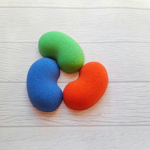 jelly bean bath bomb mold 3D print model - Mito3D