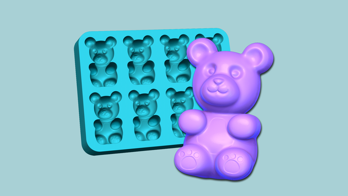 geléia doce urso moldagem gomoso mofo ferramentas silício artesão cozinhando criativo fofa engraçado animal ferramenta decoração 3d print model - Mito3D