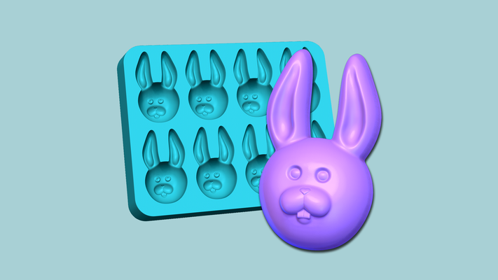jelly candy molding bunny - gummy mould tools sweet bear mold moulding silicon artisan cooking creative cute funny animal tool decor 3d print model - Mito3D