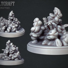 jelly monster small game figurines 28mm 3dprinting 3dprint figurine rpg pathfinder creature miniatures tabletop dnd fantasy miniature ooze 3d print model - Mito3D