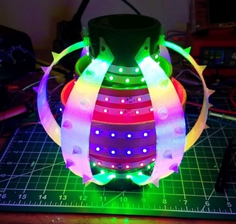 Qualle Laterne Karton Röhren LED Streifen Licht Tube Dekor 3d print model - Mito3D