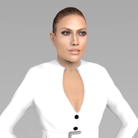 jennifer lopez ready full color 3d printing gadget beyonce statue sculpture celebrity figurine miniature hollywood actress singer 3D print model - Mito3D