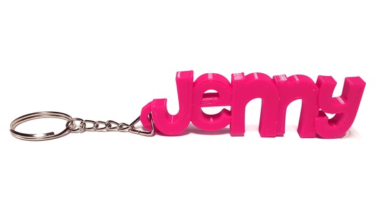 Jenny llavero porte clés clé chaîne Nom marque identifier 3d print model - Mito3D